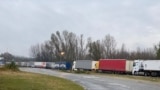 Serbia - Protest of truck drivers at the border with Hungary