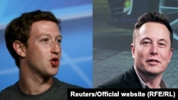 Mark Zuckerberg (solda) və Elon Musk (sağda)