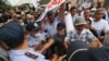 Kazakhstan. The police take away posters from the protesters. Almaty. July 6, 2021